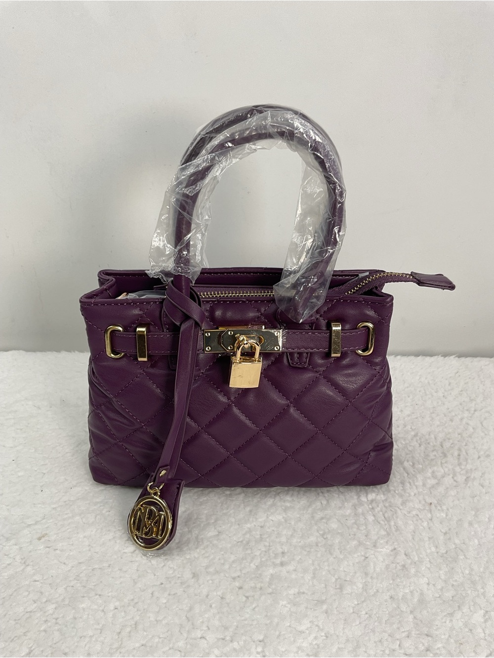 Badgley Mischka Small Diamond Quilted Tote Bag NWT